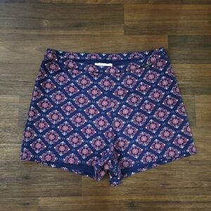 Abercrombie & Fitch Pull-on Women's Cotton Blend Shorts Navy Pink Print S Small